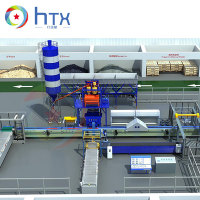 Chaîne de production en pierre artificielle concrète de ciment carrelage extérieur faisant la machine