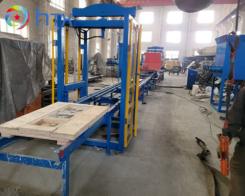 Ligne de production de panneaux muraux sans effort