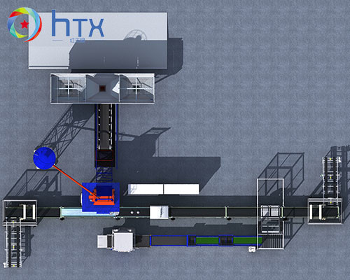 Ligne de production de panneaux muraux de système de dosage de béton avec mode de fonctionnement automatique