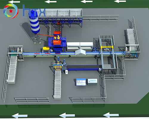 Système de commande automatique PLC ligne de production de faisceau de pierre de béton remplissant le bloc de retenue