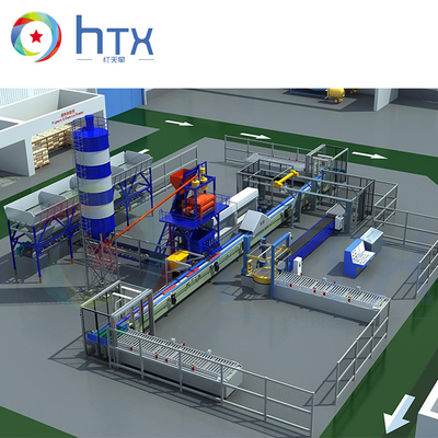 Ligne de production de pierre de faisceau de dosage de béton efficace pour les machines de coulée à l'humidité