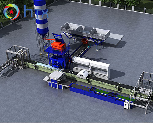 Ligne de production entièrement automatique pour la coulée de matières humides