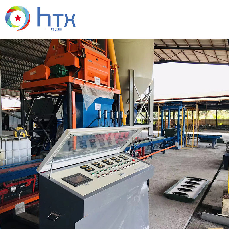 Ligne de production de pierre d'alimentation extérieure de maison en pierre cultivée par machine de doseur humide de coulée de béton